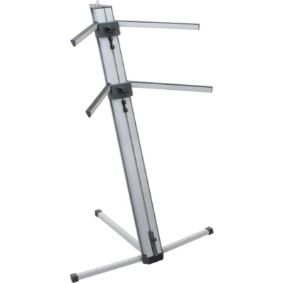 Image de Classic Cantabile KS 100 Support de Clavier Double en X argent