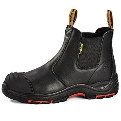 Image de Safeyear S1P Bottes de Travail Pour Hommes et Femmes M 8025NBK Semelle Intérieure Imperméable Respirante, Léger Confortable, Orteil Composite Sans Métal, Intermédiaire