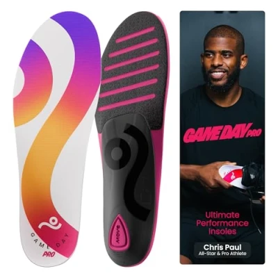 Image de MOVE Game Day Pro Semelles de sport performantes pour basketball, volley ball, football, tennis, athlétisme, baseball, course à pied, style vie actif Absorption des chocs Taille M 13 13,5/WM