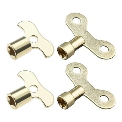 Image de Create idea Lot de 4 clés robinet pour radiateur, 6 mm, 7 d&#039;ouverture carrées, bouton d&#039;eau, outil plombier multifonction usine, jardin, lieu public, maison