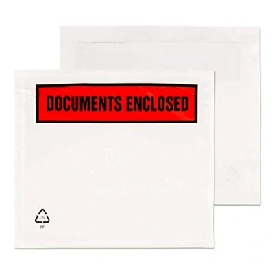 Image de Blake Purely Lot de 1 000 pochettes porte documents Inscription Document Enclosed A7 123 x 111 mm