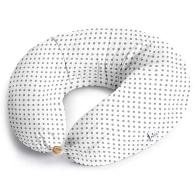 Image de Niimo Coussin de Positionnement Grossesse pour Dormir XXL Femme Enceinte Distingué par Deux Prix en 2022 Lavable Housse 100% Coton (Blanc avec Pois Gris)