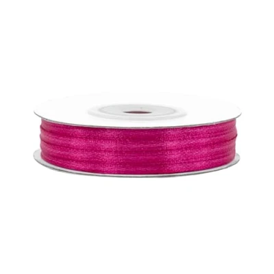 Image de Creativery Rouleau de Ruban satin 50 m x 3 mm (fuchsia/magenta 183D) décoratif pour mariage, baptême
