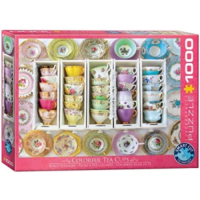 Image de Eurographics TEA CUPS Boxes Puzzle pour enfants, Taille: One Size, Multicoloured