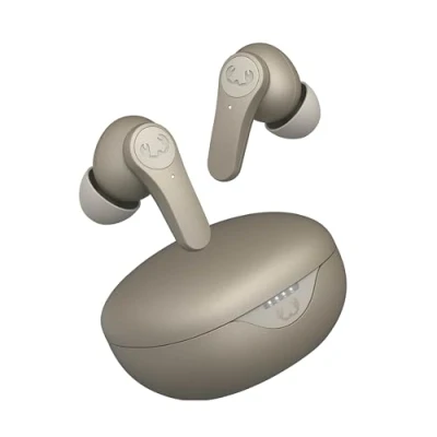 Image de Fresh &#039;n Rebel Twins Rise, Ëcouteurs Bluetooth Intra Auriculaires sans Fil avec Réduction de Bruit Active Hybride, Mode Ambiant, Résiste aux éclaboussures (IPX4), 30h D&#039;Autonomie (Silky Sand)