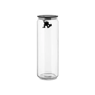 Image de Alessi Storage Jar Gianni A Little Man Holding On Tight AMDR08 B Black 2 L by Mattia Di Rose