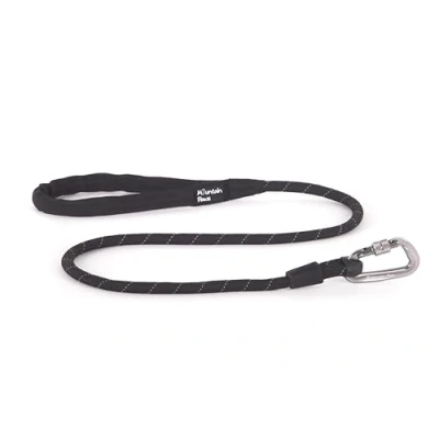 Image de Mountain Paws Laisse pour Chien en Corde avec Mousqueton réfléchissant poignée rembourrée néoprène, 1,2 m