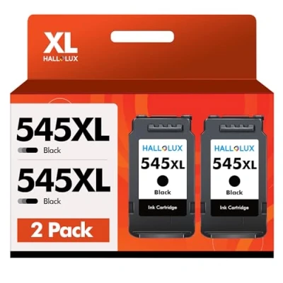 Image de HALLOLUX Replacement pour PG 545XL CL 546XL Cartouches d&#039;encre MX495 TR4550 TR4551 TS3150 TS3151 MG2450 MG2500 MG2950 MG2550S (Noir, 2 Pack)
