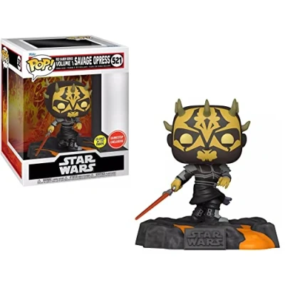 Image de Star Wars Red Saber Series Savage Opress Glow US Ex Pop! DLX