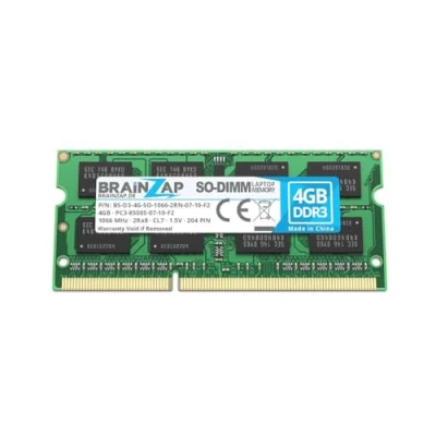 Image de BRAINZAP Memorycity Mémoire RAM DDR3 SO DIMM PC3 8500S 07 10 F2 2Rx8 1066 MHz 1,5 V CL7 pour ordinateur portable 4 Go