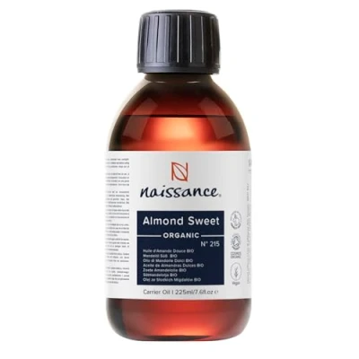 Image de Naissance Huile D’Amande Douce Certifiée BIO (No. 215) Pressée À Froid 225ml Hydratant Naturelle, Végan, Sans Odeur Lubrifiant Pour Massage Corps, Visage, Cheveux, Ongle