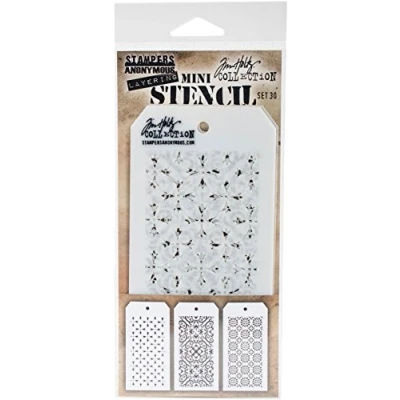 Image de Tim Holtz Mini Pochoir #30 en matière synthétique 21,6 x 9,2 0,1 cm