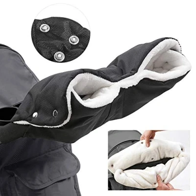Image de Roysmart Gant Poussette Protège Mains, Doux Chaud Coupe Vent et Imperméable Gant, Poussettes Hiver Antigel Gants Bébé Chauffe Mains Protection des Moufle pour Canne