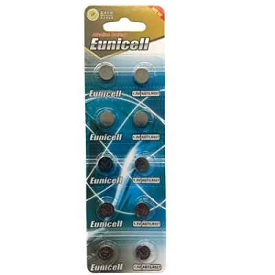 Image de 10 Piles Eunicell AG7 Alkaline Button Cell G7 LR57 LR57SW LR926 LR926SW SR926W L926E LR927 LR927SW 395 399
