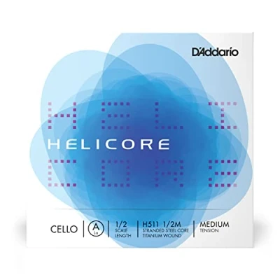 Image de D&#039;Addario H511 2 Helicore Cordes seule La pour Violoncelle Manche 1/2 Tension Medium Violet