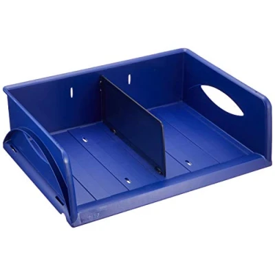 Image de Leitz Sorty Corbeille à courrier en polystyrène 100% recyclable A4 Bleu Lot de 1