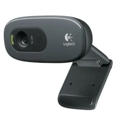 Image de Webcam HD Logitech C270 avec microphone intégré Compatible Skype/MSN/Facebook Noir