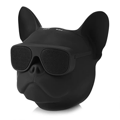 Image de Haut Parleur Bluetooth, Créatif en Forme de Chien, 4.1 Puce Bluetooth Lecteur Musique Stéréo Chien Portable sans Fil Grande Mémoire avec 32G (Noir)