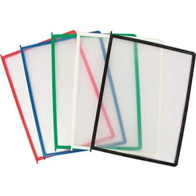Image de Leviatan Panneaux de Présentation 10 pcs. Feuilles A4, Film rabattable, Construction Cadre Robuste Pour le Bureau, la Production &amp; Supermarché, Multicolore