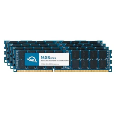 Image de OWC 64.0GB (4X 16 Go) PC10600 DDR3 ECC enregistré 1333 240 Broches Mémoire de Mise à Niveau pour Mac Sélectionnez Pro Models 2009 2012