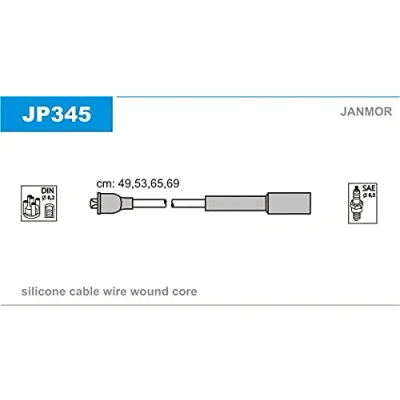 Image de JANMOR JP345 Jeu De Fils d&#039;Allumage MAZDA: 323 F 6, FAMILIA 5, P V 3/5 portes