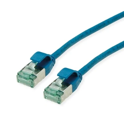 Image de ROLINE Câble Patch RM U/FTP DataCenter Cat.6A (Class EA), Slim, Bleu, 3 m