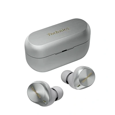 Image de Technics EAH AZ80E S Écouteurs Sans Fil avec Réduction du Bruit, Bluetooth Multipoint 3 Appareils, Intra Auriculaires Confortables, Chargement Fil, Argent
