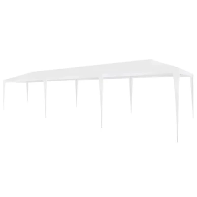 Image de vidaXL Tente de Réception 3x9 m PE Blanc Tonnelle Pavillon Chapiteau Jardin