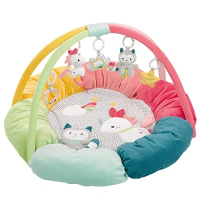 Image de Fehn Nid d&#039;Éveil 3D Rembourrage Particulièrement Doux Aiko &amp; Yuki avec 5 jouets amovibles à attraper pour bébés et enfants partir de 0+ mois Tapis comme cadeau naissance