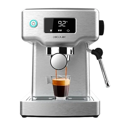 Image de Cecotec Cafetière Espresso Power 20 Barista Compact. 1465 W, Thermoblock, bars, Vaporisateur, 2 tasses de café, Réservoir d&#039;eau amovible 1,8 litre, Plaque chauffe tasses.