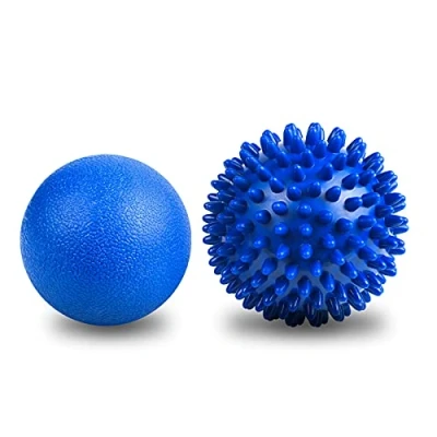 Image de URAQT Balle de Massage Set, 2PCS balles à picots, Trigger Point, Boule Myofasicale, d&#039;exercice pour le dos jambes pieds mains