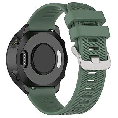 Image de ACTECH Bracelet Compatible avec Garmin Forerunner 55, 158, de Remplacement en Silicone (Vert)