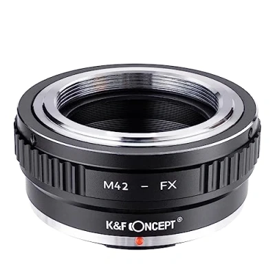 Image de Adaptateur de monture Concept M42 pour objectif compatible avec les appareils photo à FUJIFILM X. Bague d&#039;adaptation objectif. conversion monture.