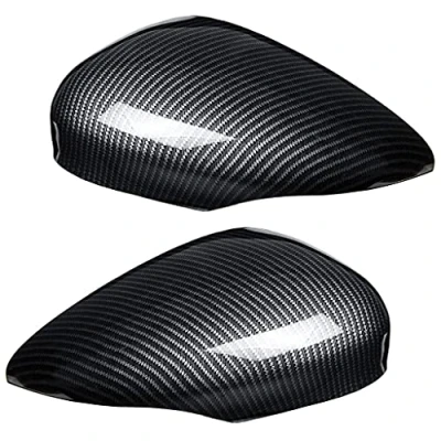 Image de STEEIRO Paire de coques rétroviseurs noirs pour Fo rd Fiesta MK7 2008 2017 (fibre carbone)