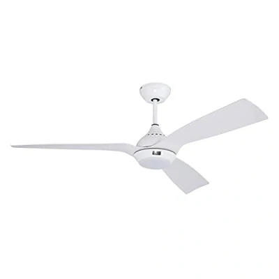 Image de reiga 132CM Ventilateur de plafond à moteur courant continu avec lumière et télécommande, 3 lames blanches 6 vitesses, interrupteur température couleurs