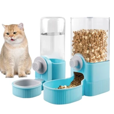 Image de 2 Pièces Biberon Lapin, Abreuvoir Distributeur Eau Lapin Automatique avec Support, Suspendue Cochon d&#039;Inde Sans Goutte à pour Rongeur Lapins Cochons Hamsters, Bleu