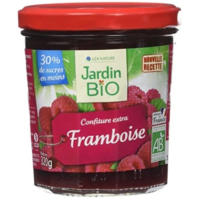Image de Jardin BiO étic Confiture extra Framboise 320g