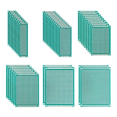Image de BOJACK 6 valeurs 40 pièces de prototype carte PCB Double face pour bricolage à souder avec tailles Compatible le Arduino Kit