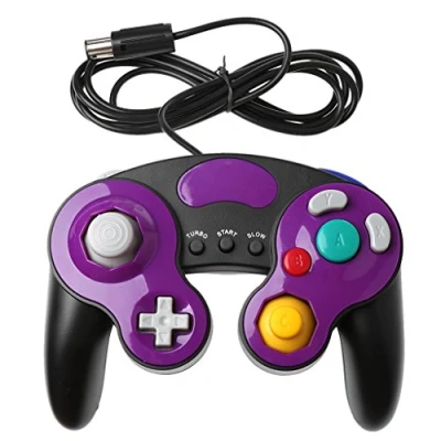Image de goodluxx contrôleur de Manette Jeu Portable Filaire pour Game Cube Wii NGC Console Violet
