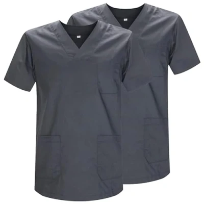 Image de Misemiya Pack 2 Pcs SANITAIRE CASACA Unisexe Uniformes SANITAIRES Uniforme MEDICALE Réf 817 * XX Large, Gris 21