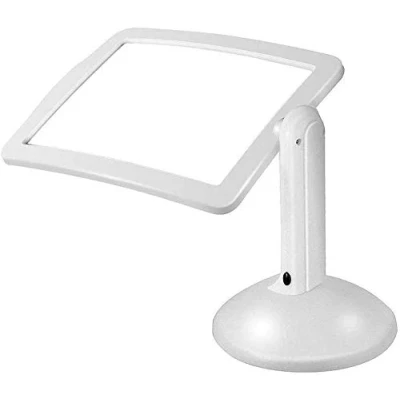Image de RXDZ Loupe de Lecture avec Lumineuse LED, 3X Grossissement A4 Rectangulaire Eclairante, Mains Libres Table Support pour Livres,Malvoyant,Personnes âgées, Couture, Bijoux