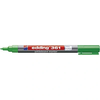Image de edding 361 Marqueur pour tableaux blancs vert 1 stylo pointe ronde mm feutre effaçable blanc, magnétique, mémo et chevalet de conférence sketchnotes rechargeable