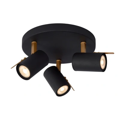 Image de Lucide Grony spot en saillie Ø 23 x 15 cm 3 5W LED dimmable incl noir