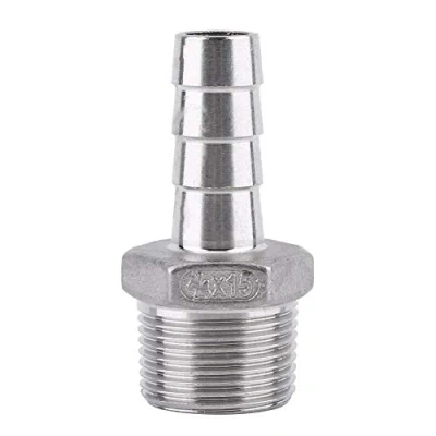 Image de 1pc Connexteur Raccord de Tuyau Barbelé à Filetage Adaptateur dfe Queue en Acier Inoxydable SS304 1/8 &quot; 3/4&quot;(3/4 * 15mm)