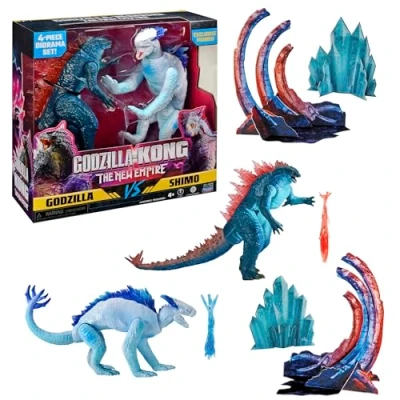 Image de MonsterVerse Godzilla x Kong, Pack de 2 Figurines articulées, 15 cm, vs Shimo, pour Les Enfants à partir 4 Ans, MN3041