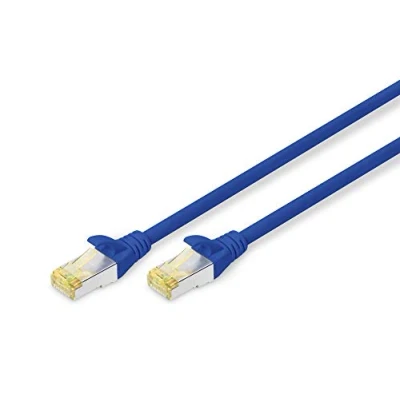 Image de DIGITUS Câble LAN Cat 6A 3m RJ45 réseau S/FTP Blindé Compatible 6 &amp; 7 Bleu