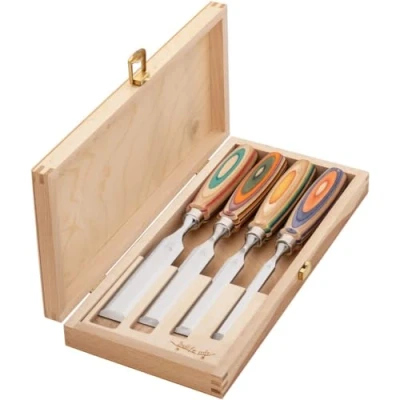 Image de Kirschen Special Edition 1145000 Jeu de 4 ciseaux à bois W I N A C dans un coffret en