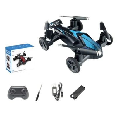 Image de EMEBAY Drone RC/Voiture Radiocommandée Bi Mode Terre air 2.4G H103, 2 en 1 Quadricoptères UAV Hélicoptère RC terrestre et aérien sans Tête Décollage Atterrissage À Une Touche Cadeau Jouet