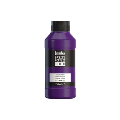 Image de Liquitex 8870436 Basics Fluid Peinture acrylique à consistance fluide, séchage rapide, résistante la lumière, imperméable, base d&#039;eau, Flacon de 250 ml, Pourpre