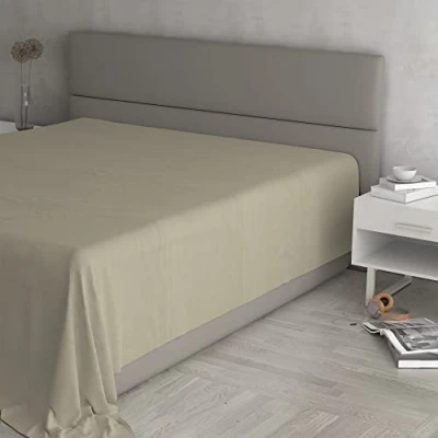 Image de Drap Housse Max Color 100% Coton, Taupe, Double Maxi